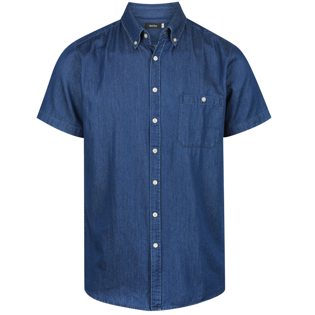 Identitee The Dylan Shirt | Mens | Short & Long Sleeve Indigo Blue Shirts & Tops