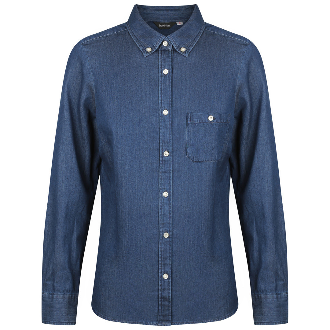 Identitee The Dylan Shirt | Ladies | Short & Long Sleeve Indigo Blue Shirts & Tops