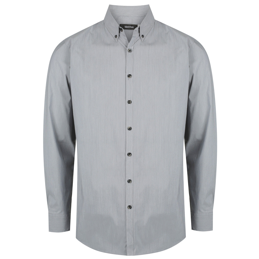 Identitee The Baxter Shirt | Mens | Long Sleeve Grey Shirts & Tops
