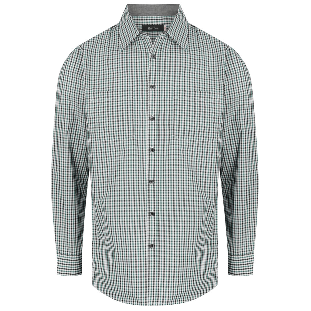 Identitee The Hudson Shirt | Mens | Short & Long Sleeve Green/Black/White Shirts & Tops