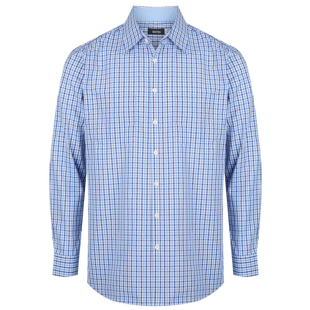 Identitee The Hudson Shirt | Mens | Short & Long Sleeve Navy/Sky/White Shirts & Tops