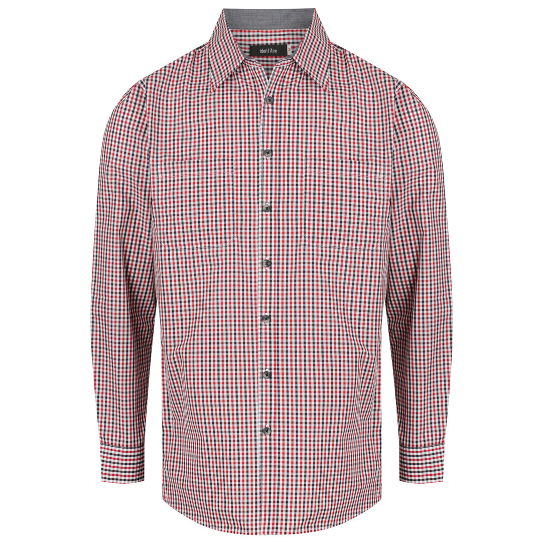 Identitee The Hudson Shirt | Mens | Short & Long Sleeve Red/Black/White Shirts & Tops