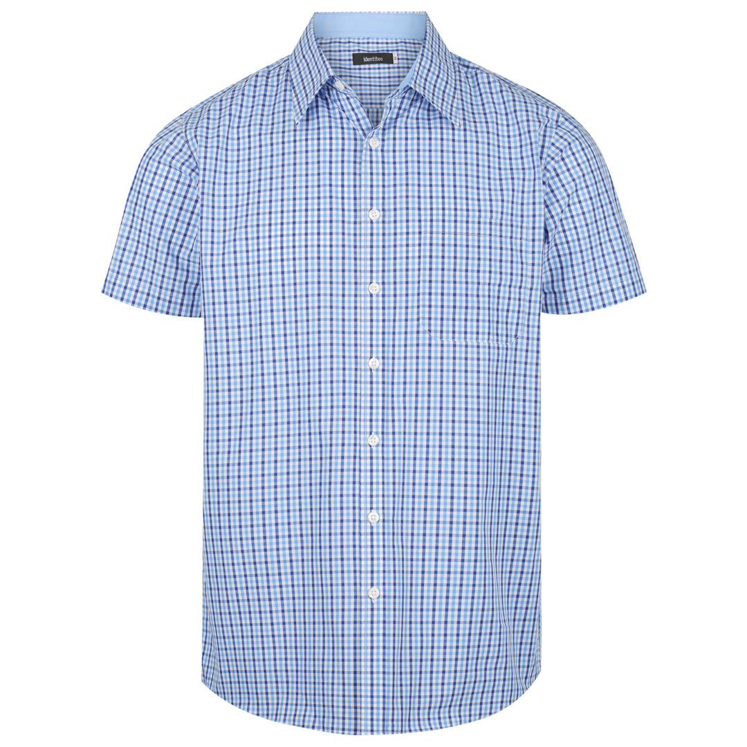 Identitee The Hudson Shirt | Mens | Short & Long Sleeve Navy/Sky/White Shirts & Tops