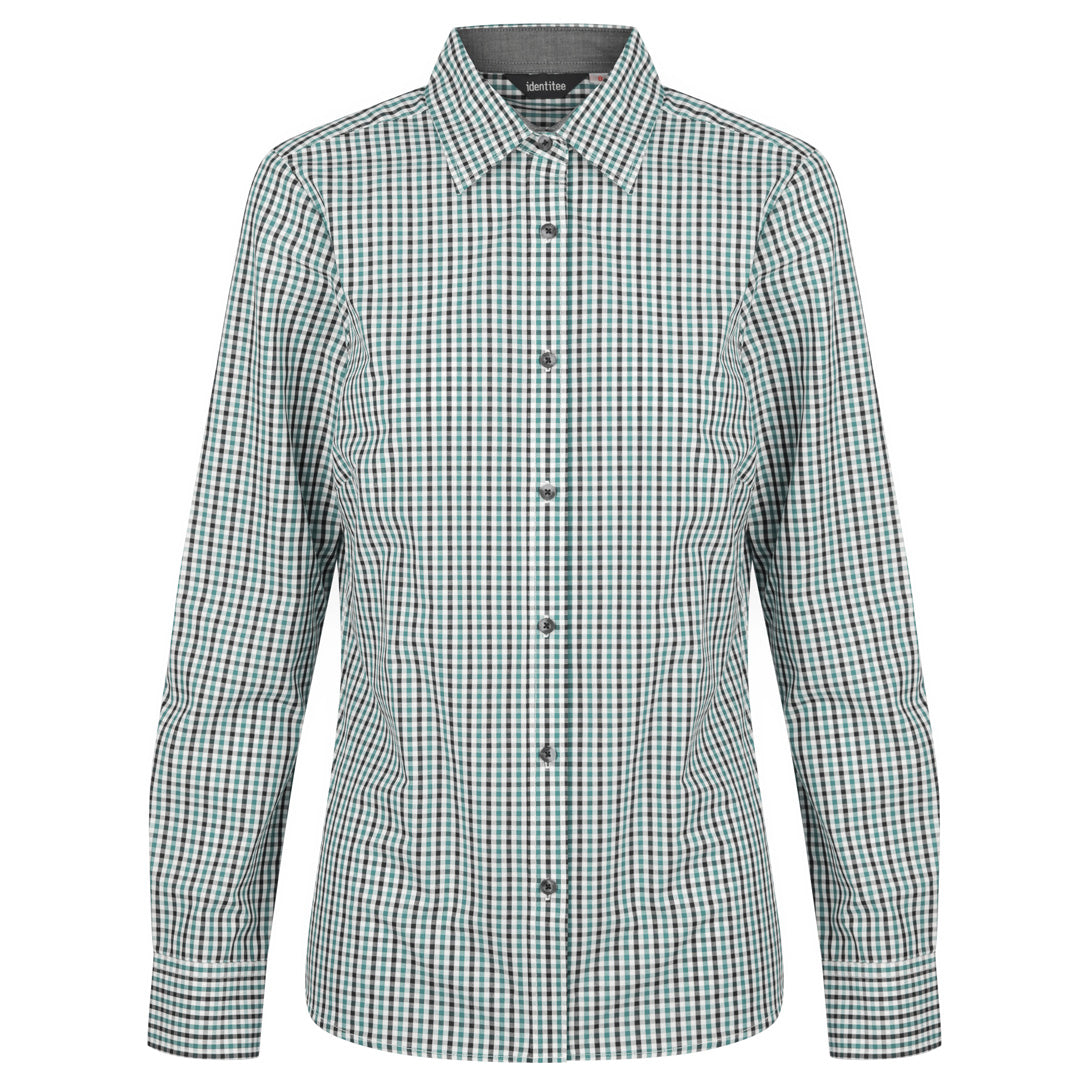 Identitee The Hudson Shirt | Ladies | Short & Long Sleeve Green/Black/White Shirts & Tops