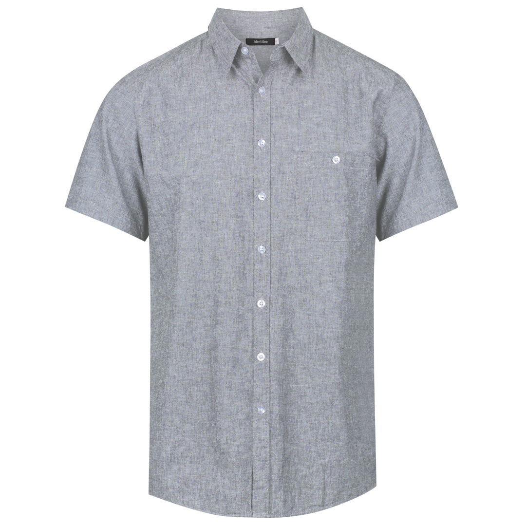 Identitee The Floyd Shirt | Mens | Short Sleeve French Blue Shirts & Tops