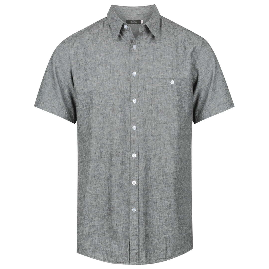 Identitee The Floyd Shirt | Mens | Short Sleeve Smoke Grey Shirts & Tops