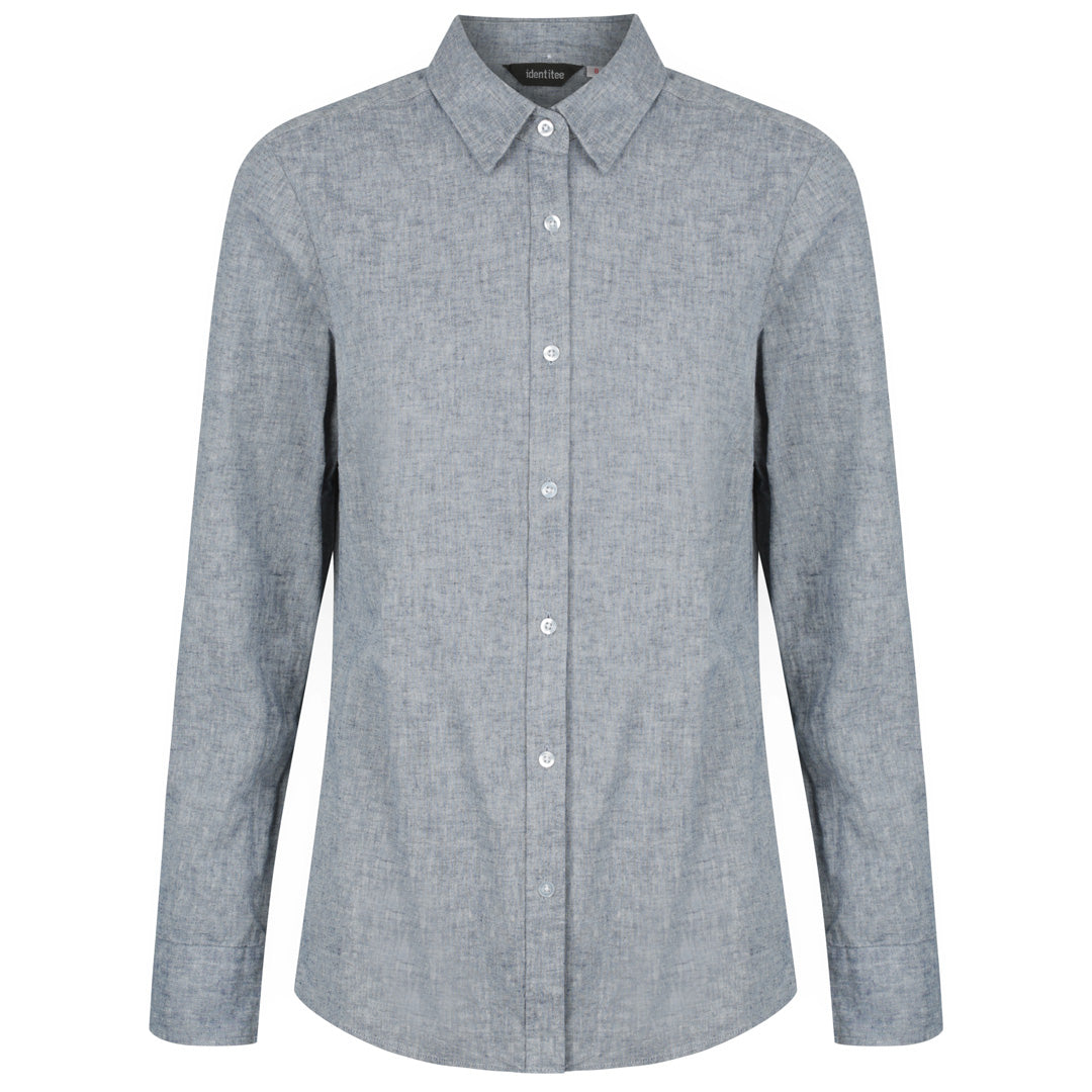 Identitee The Floyd Shirt | Ladies | Long Sleeve French Blue Shirts & Tops