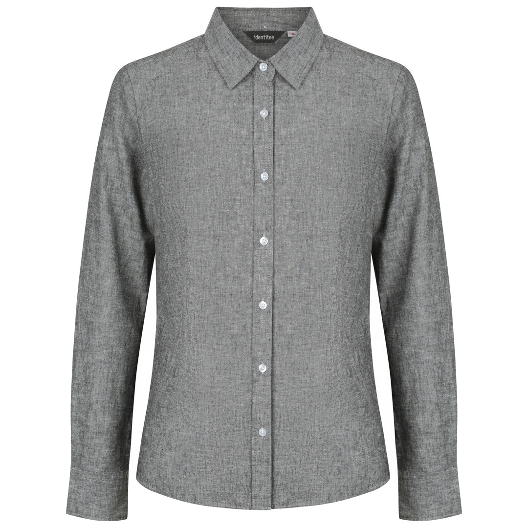Identitee The Floyd Shirt | Ladies | Long Sleeve Smoke Grey Shirts & Tops