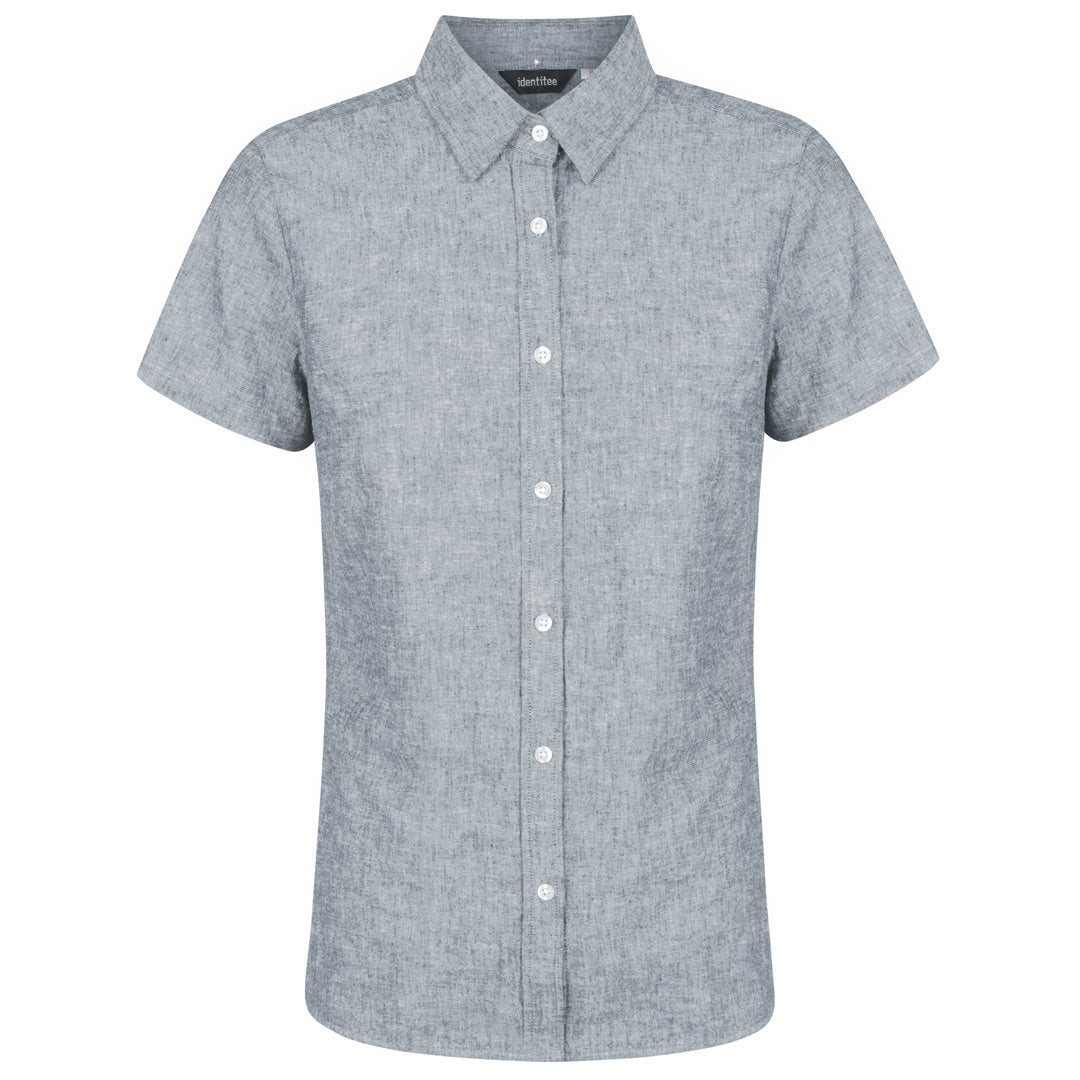 Identitee The Floyd Shirt | Ladies | Short Sleeve French Blue Shirts & Tops