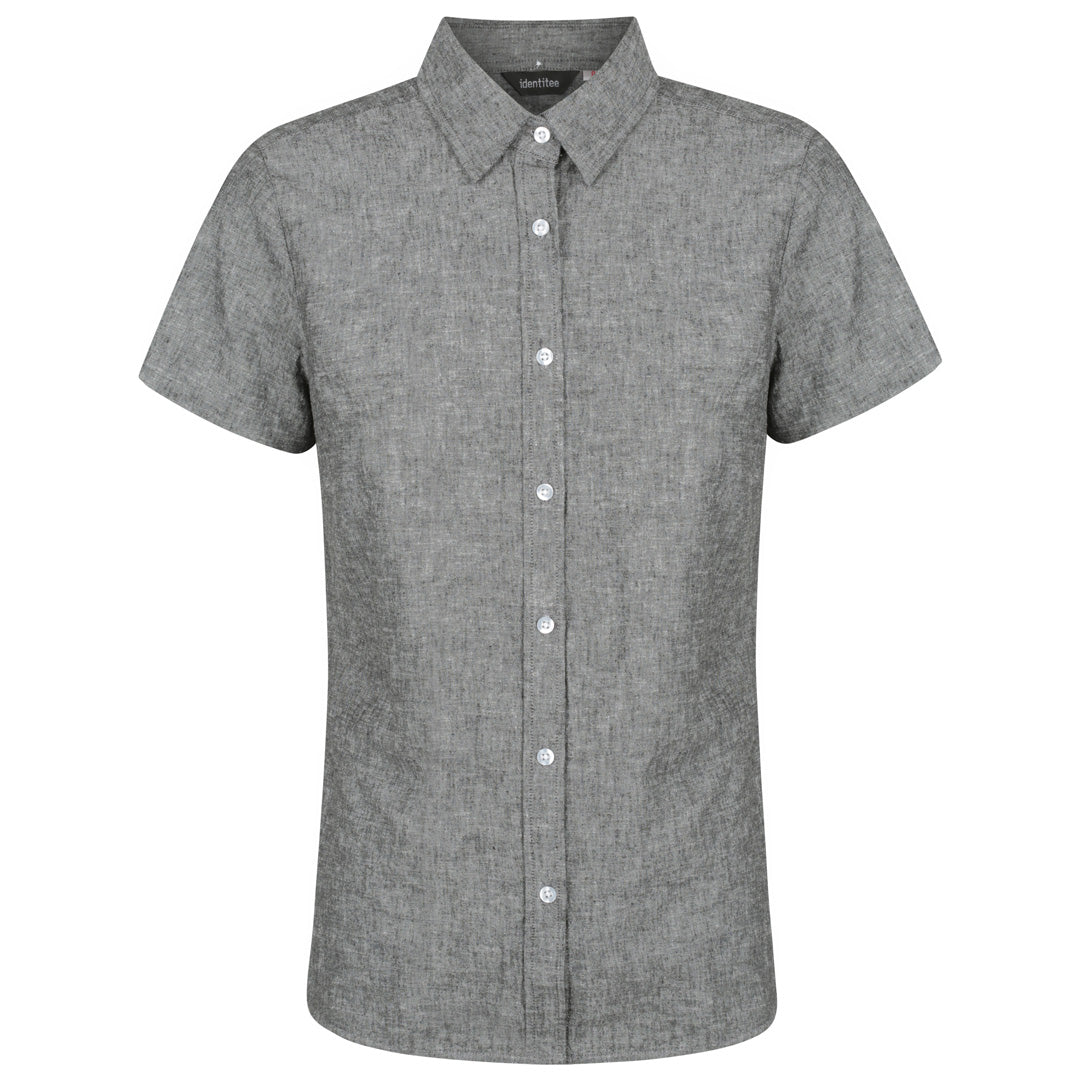 Identitee The Floyd Shirt | Ladies | Short Sleeve Smoke Grey Shirts & Tops