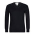 LSJ Collection The V Neck Wool Jumper | Mens Black Outerwear