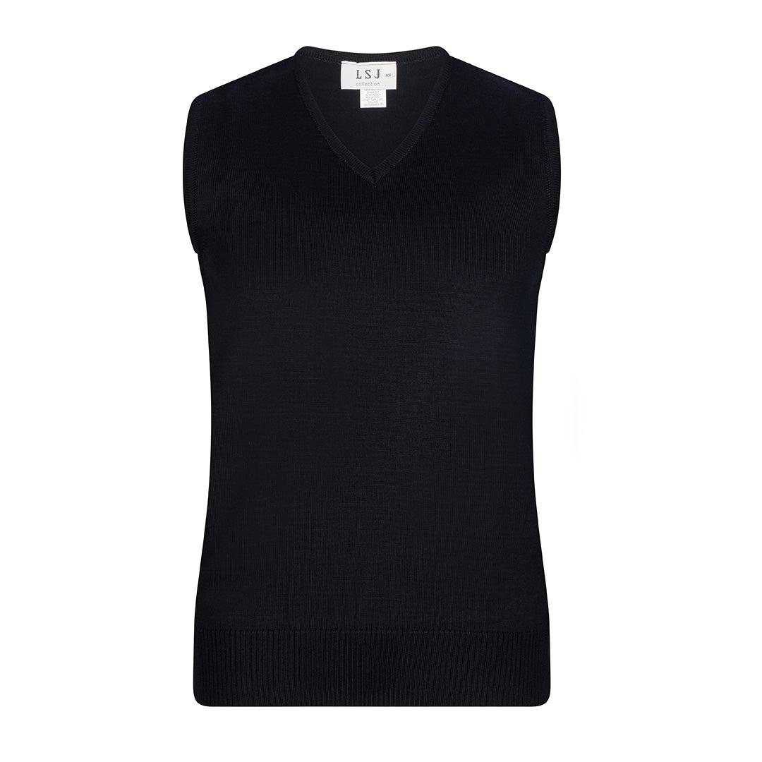 LSJ Collection The V Neck Vest | Mens Navy Outerwear