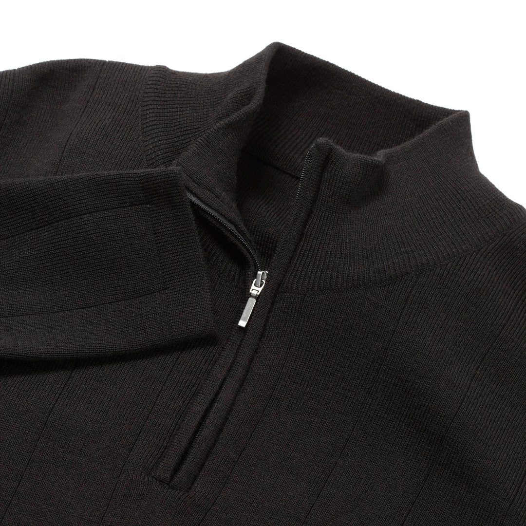 Biz Collection The Wool Rich Zip Collar Jumper | Mens Outerwear
