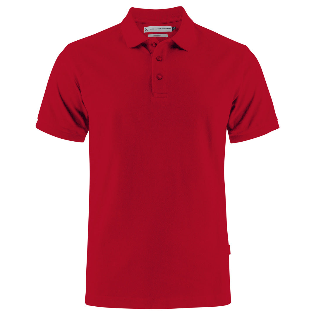 James Harvest The Neptune Polo | Mens | Modern Fit Red Shirts & Tops