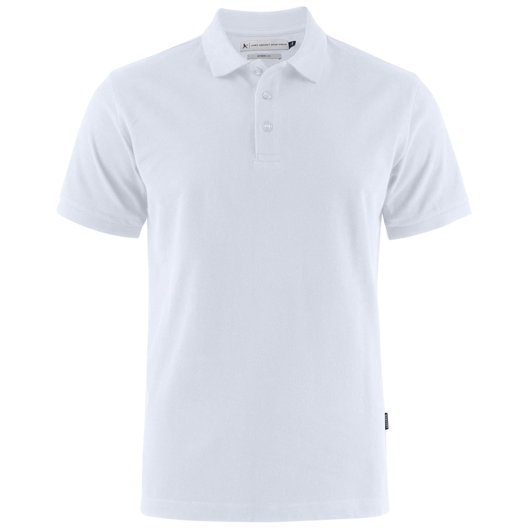 James Harvest The Neptune Polo | Mens | Modern Fit White Shirts & Tops