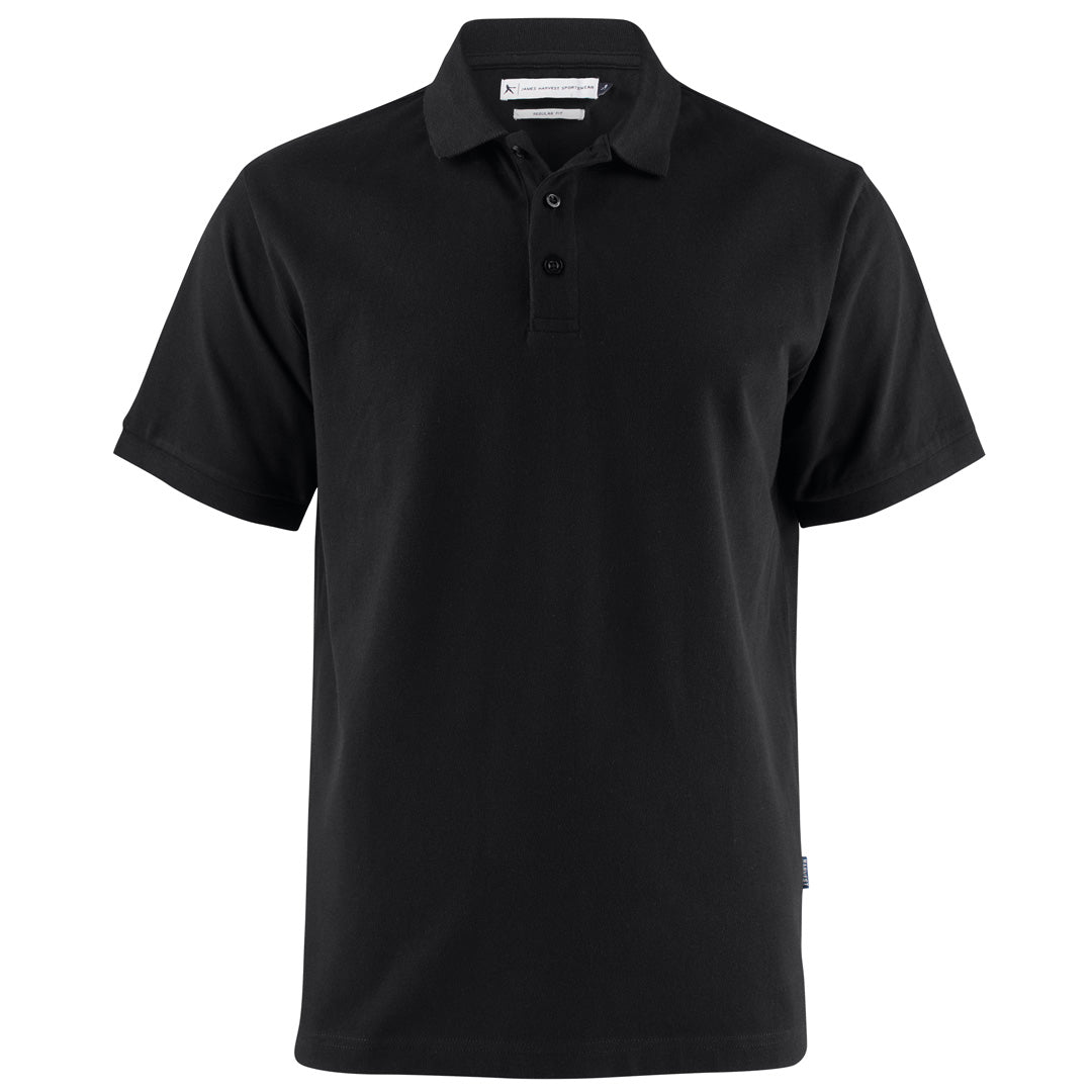 James Harvest The Neptune Polo | Mens | Regular Fit Black Shirts & Tops