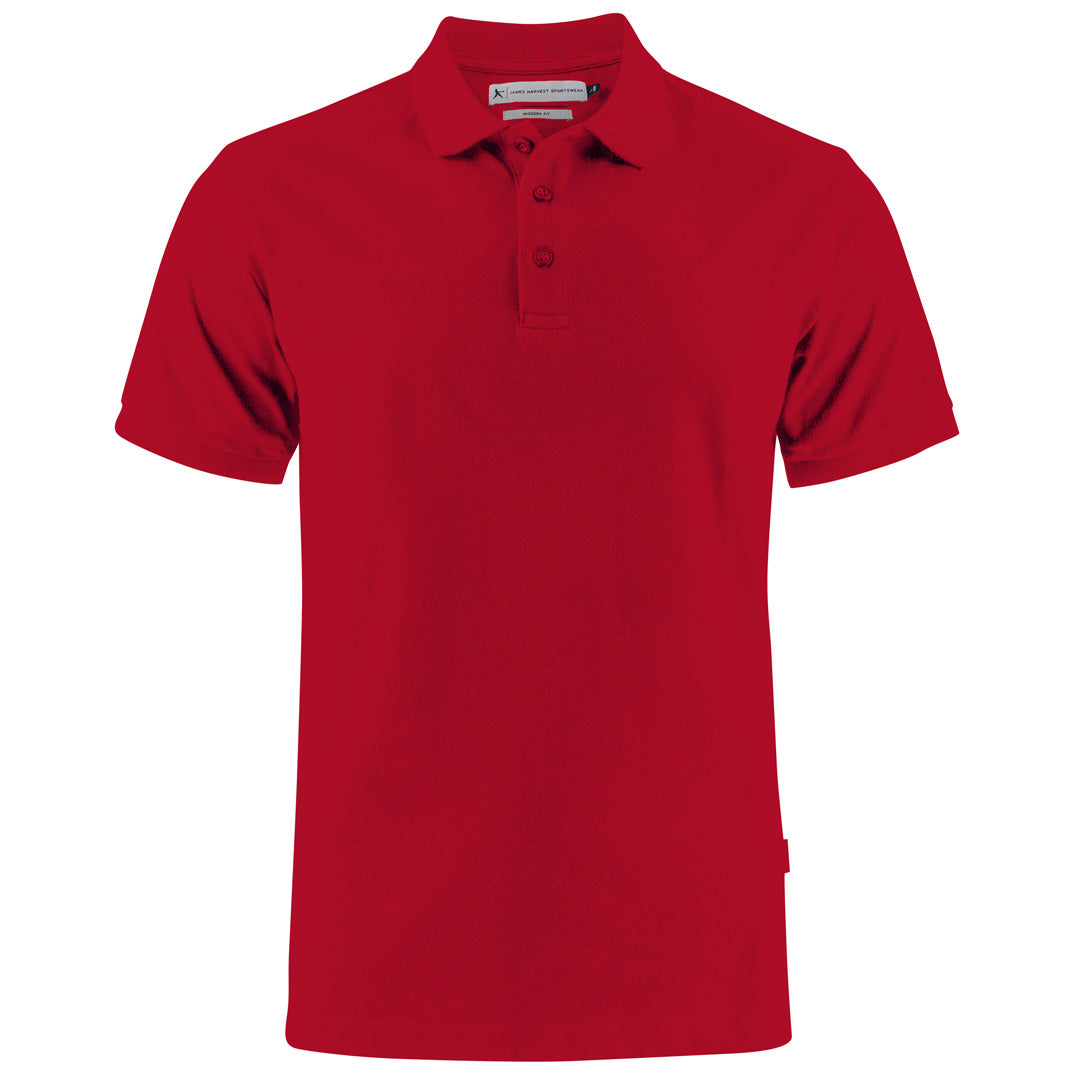 James Harvest The Neptune Polo | Mens | Regular Fit Red Shirts & Tops