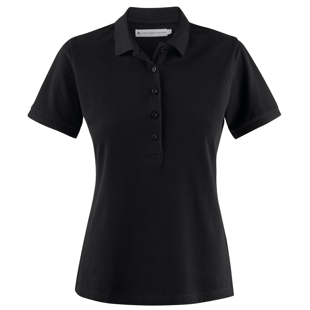 James Harvest The Neptune Polo | Ladies | Short Sleeve Black Shirts & Tops