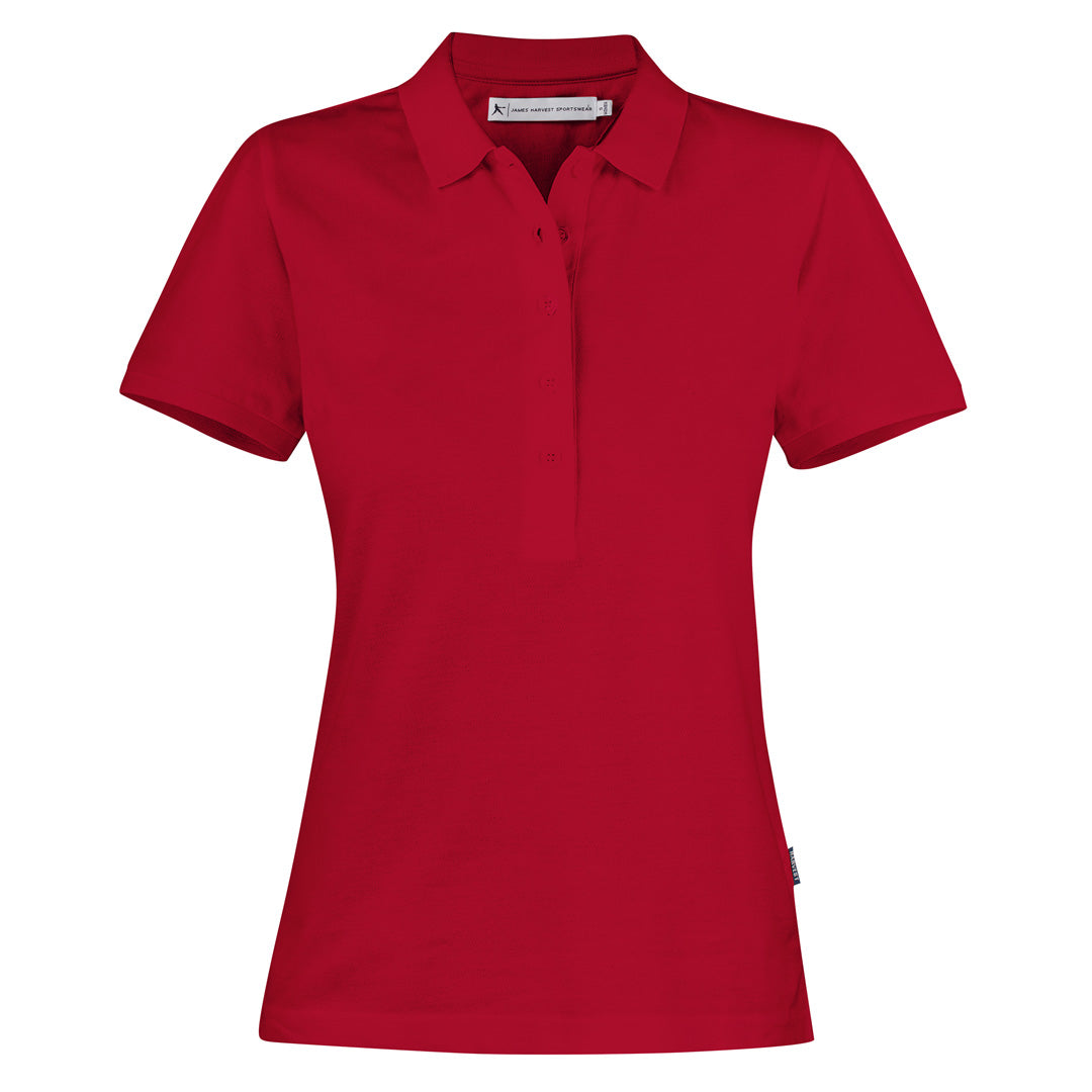 James Harvest The Neptune Polo | Ladies | Short Sleeve Red Shirts & Tops
