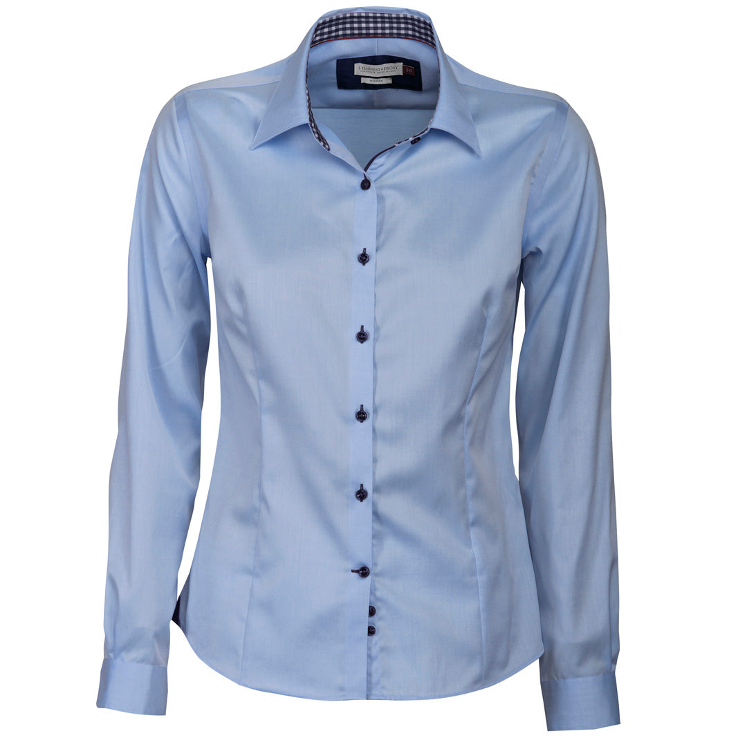 James Harvest The Red Bow 20 Shirt | Ladies | Long Sleeve Sky Blue Shirts & Tops