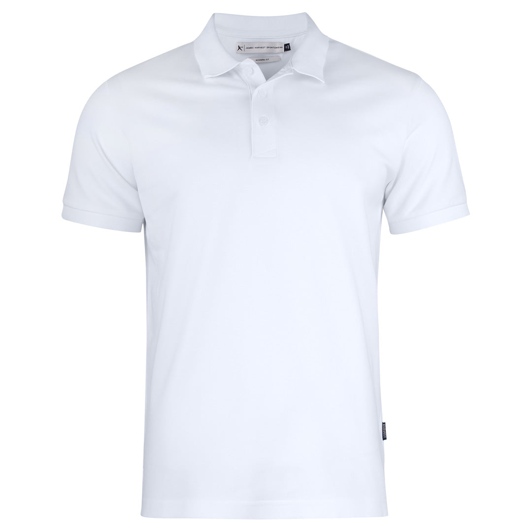 James Harvest The Sunset Polo | Mens | Modern Fit White Shirts & Tops