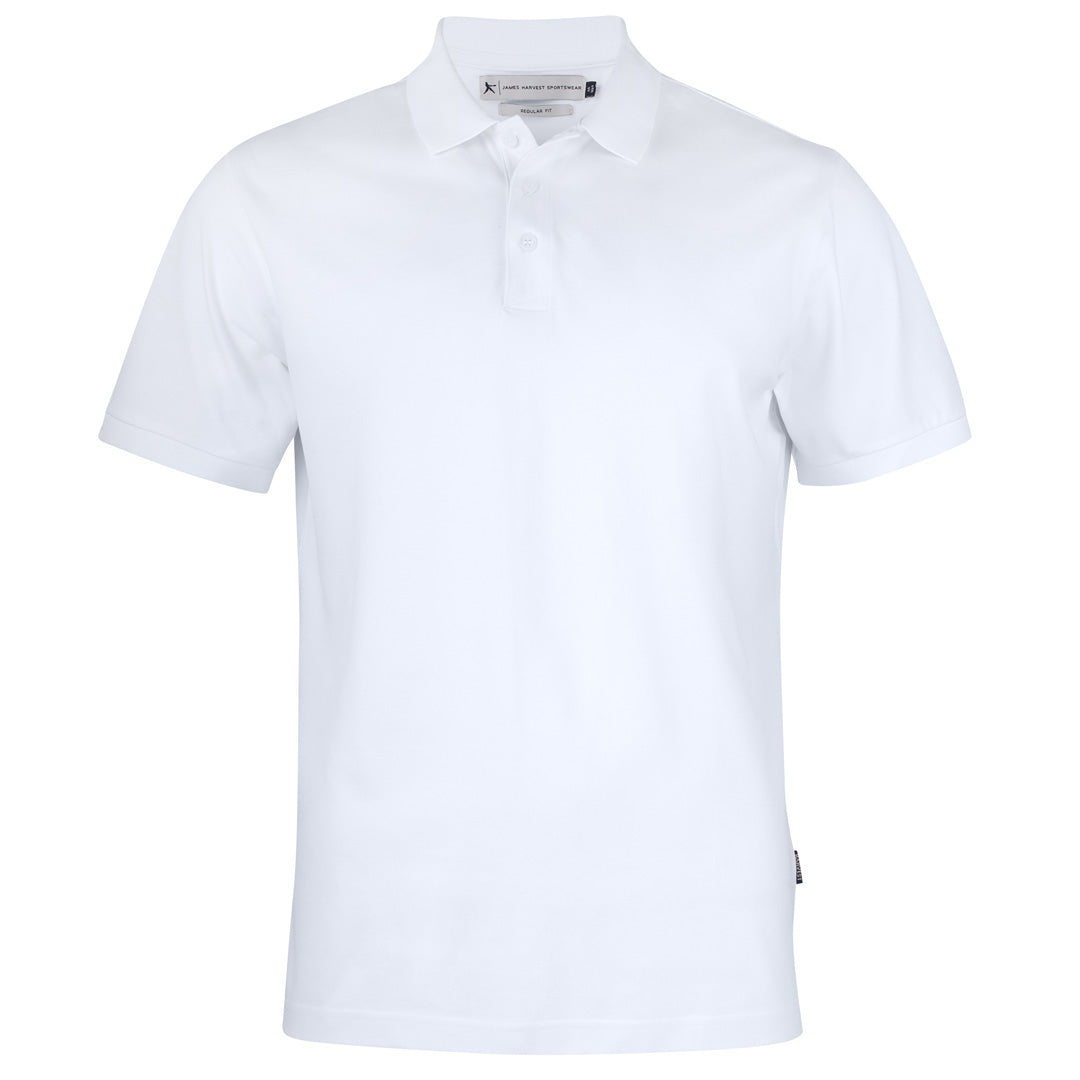 James Harvest The Sunset Polo | Mens | Regular Fit White Shirts & Tops