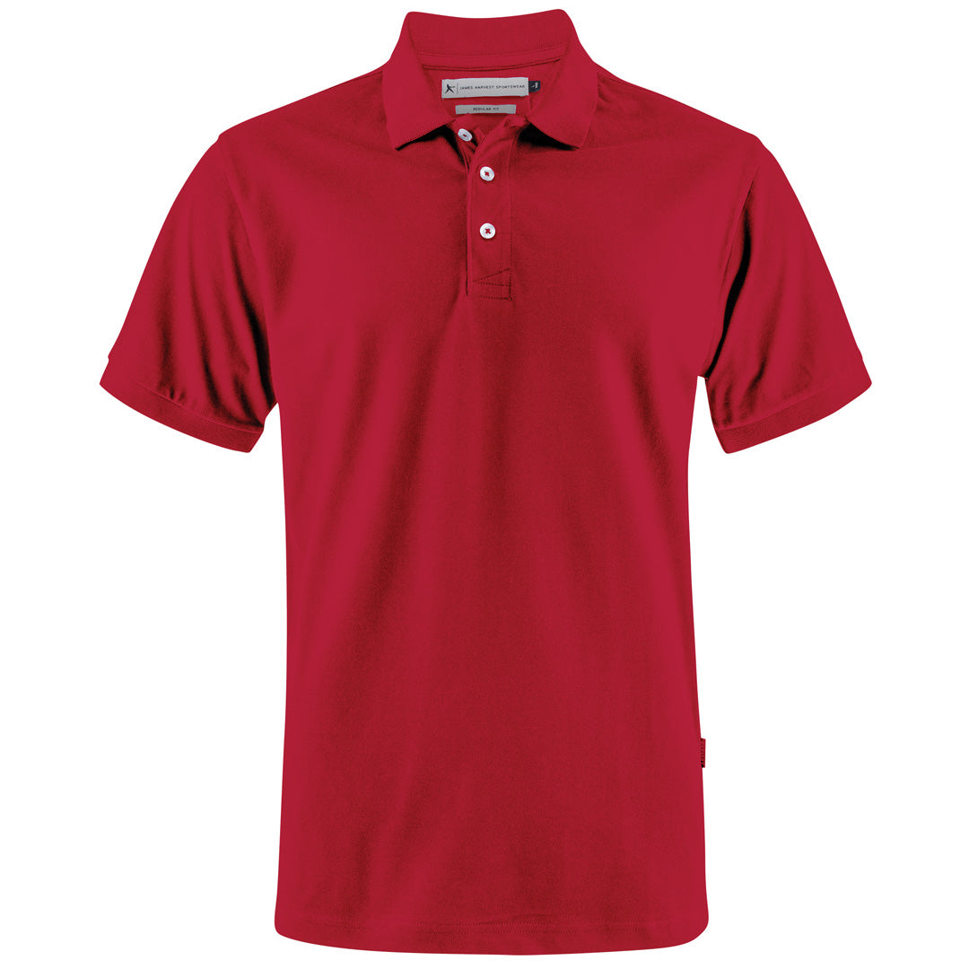James Harvest The Sunset Polo | Mens | Modern Fit Red Shirts & Tops