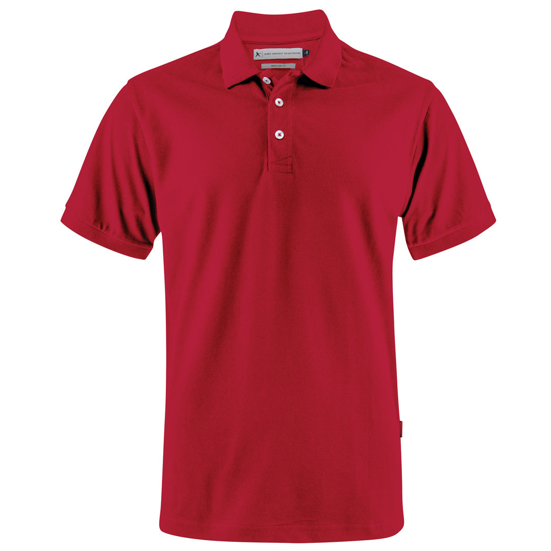 James Harvest The Sunset Polo | Mens | Regular Fit Red Shirts & Tops
