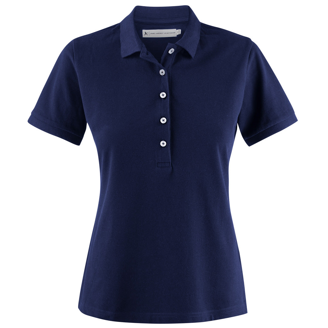 James Harvest The Sunset Polo | Ladies | Short Sleeve Navy Shirts & Tops