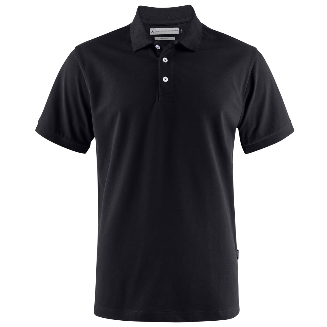 James Harvest The Sunset Polo | Mens | Modern Fit Black Shirts & Tops