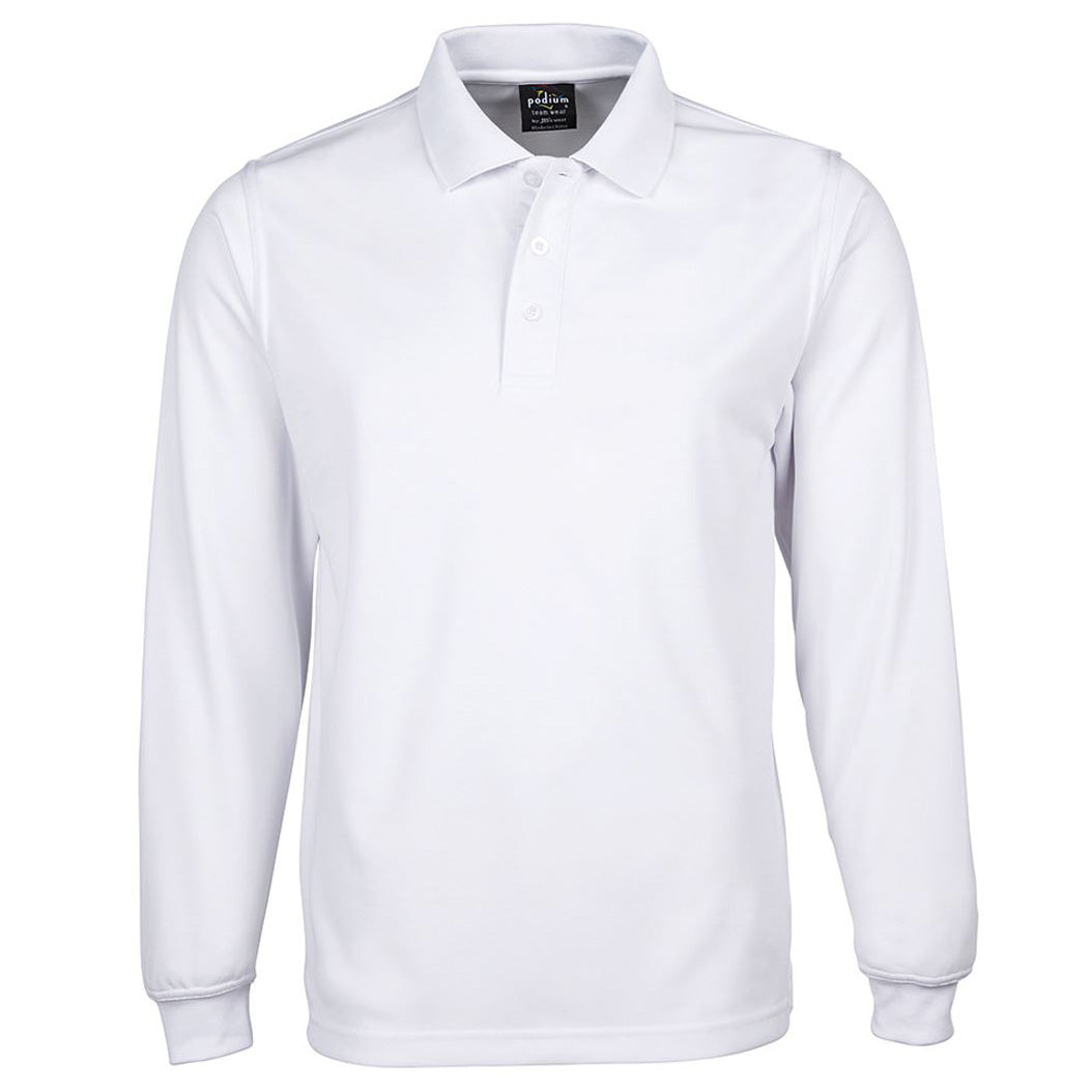 Jbs Wear The Poly Polo | Long Sleeve | Adults White Shirts & Tops