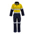 Syzmik The Tom Coverall | Mens | Hi Vis | Flame Resistant Yellow/Navy Work Safety Protective Gear