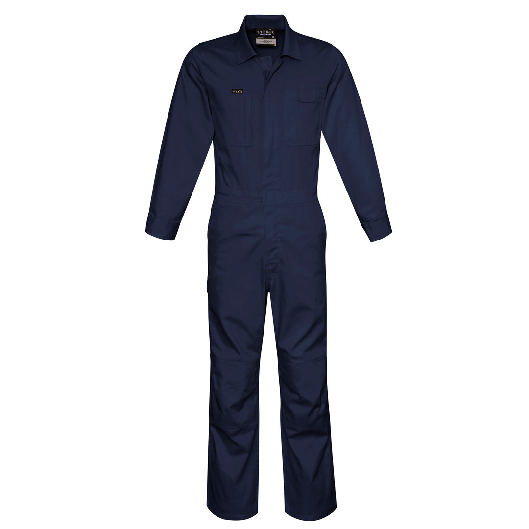Syzmik The Lightweight Cotton Drill Overall | Mens Navy Contractor Pants & Coveralls