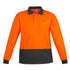 Syzmik The Alan Polo | Mens | Long Sleeve Orange/Charcoal Shirts & Tops