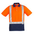 Syzmik The Hi Vis Spliced Polo | Shoulder Taped | Short Sleeve Orange/Navy Work Safety Protective Gear