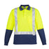 Syzmik The Hi Vis Spliced Polo | Shoulder Taped | Long Sleeve Yellow/Navy Work Safety Protective Gear