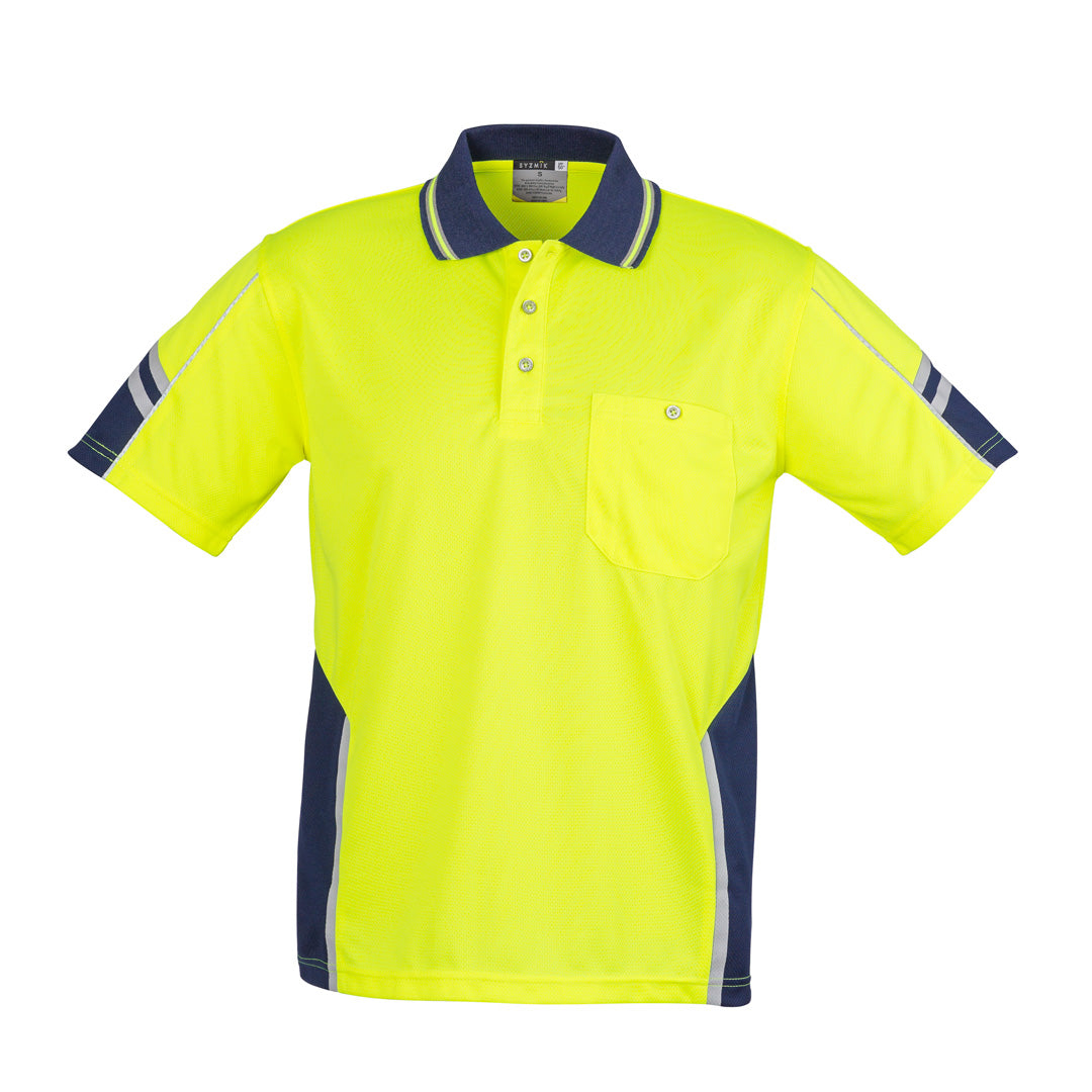 Syzmik The Squad Polo | Adults | Short & Long Sleeve Yellow/Navy Work Safety Protective Gear
