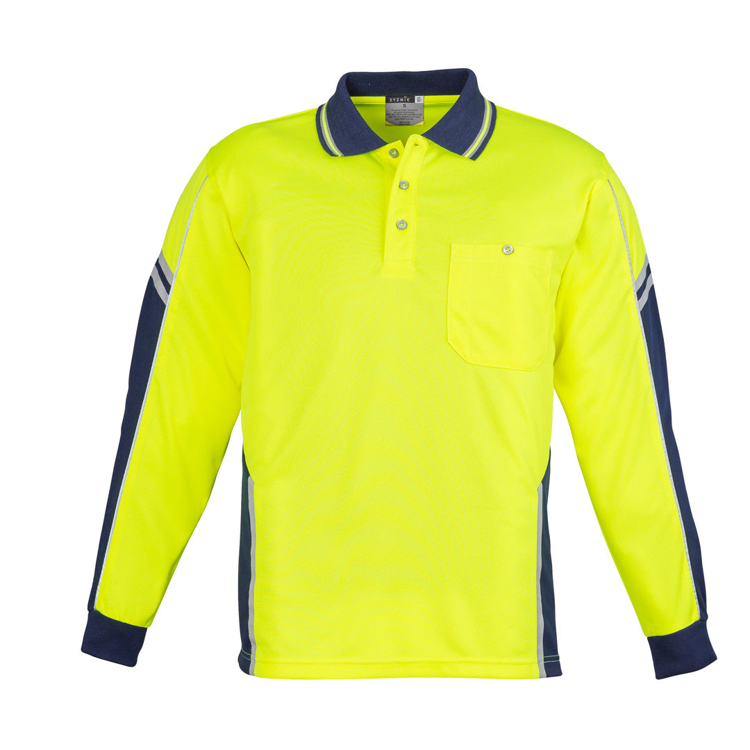 Syzmik The Squad Polo | Adults | Short & Long Sleeve Yellow/Navy Work Safety Protective Gear