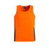 Syzmik The Squad Singlet | Unisex Orange/Charcoal Shirts & Tops