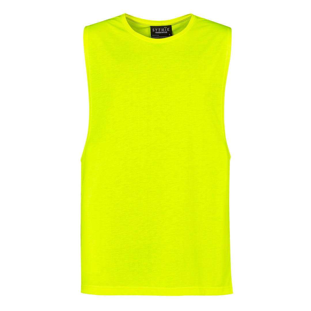 Syzmik The Warren Hi Vis Tee | Mens | Sleeveless Yellow Shirts & Tops