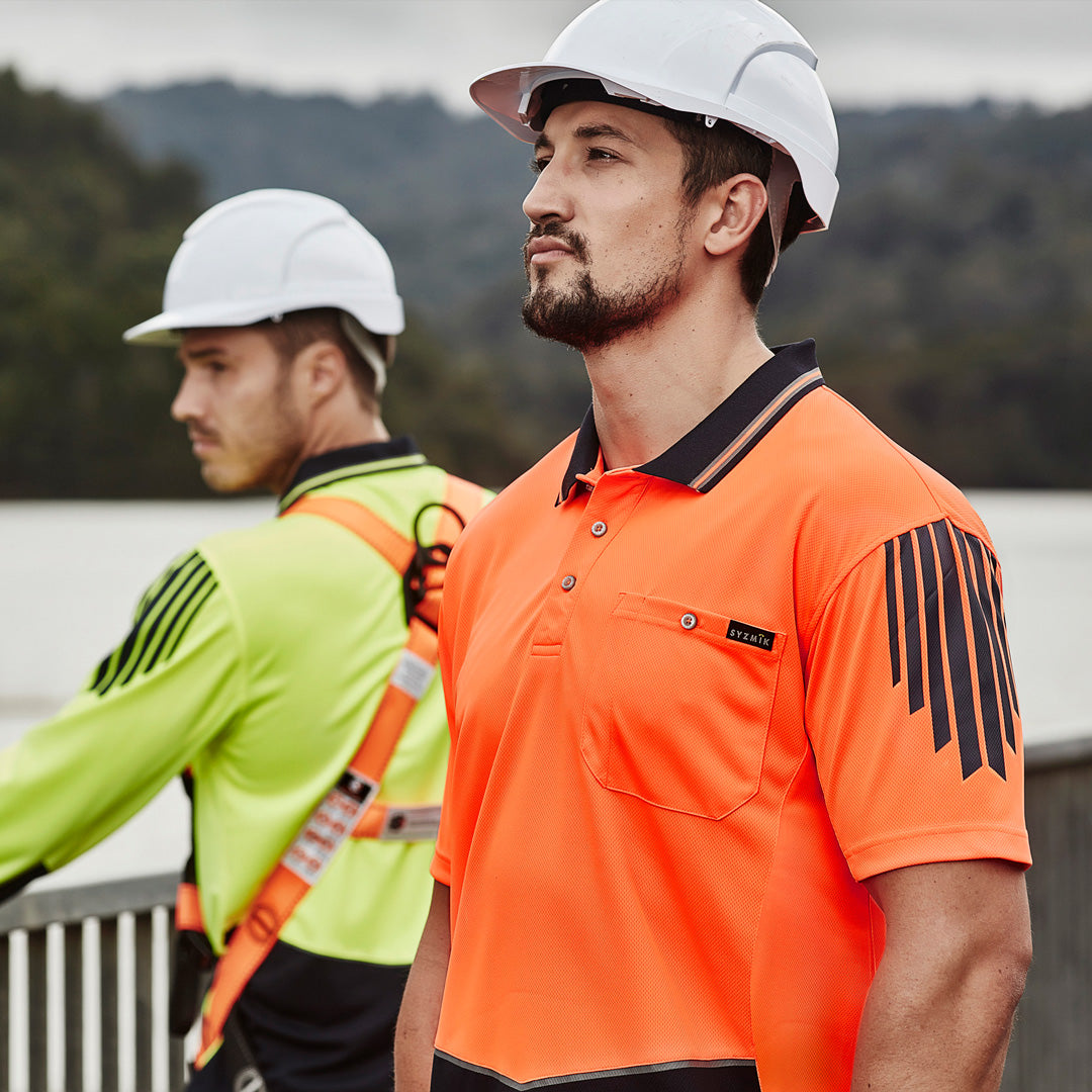 Syzmik The Flux Hi Vis Polo | Mens | Short Sleeve Shirts & Tops