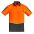 Syzmik The Flux Hi Vis Polo | Mens | Short Sleeve Orange/Charcoal Shirts & Tops