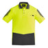 Syzmik The Flux Hi Vis Polo | Mens | Short Sleeve Yellow/Charcoal Shirts & Tops