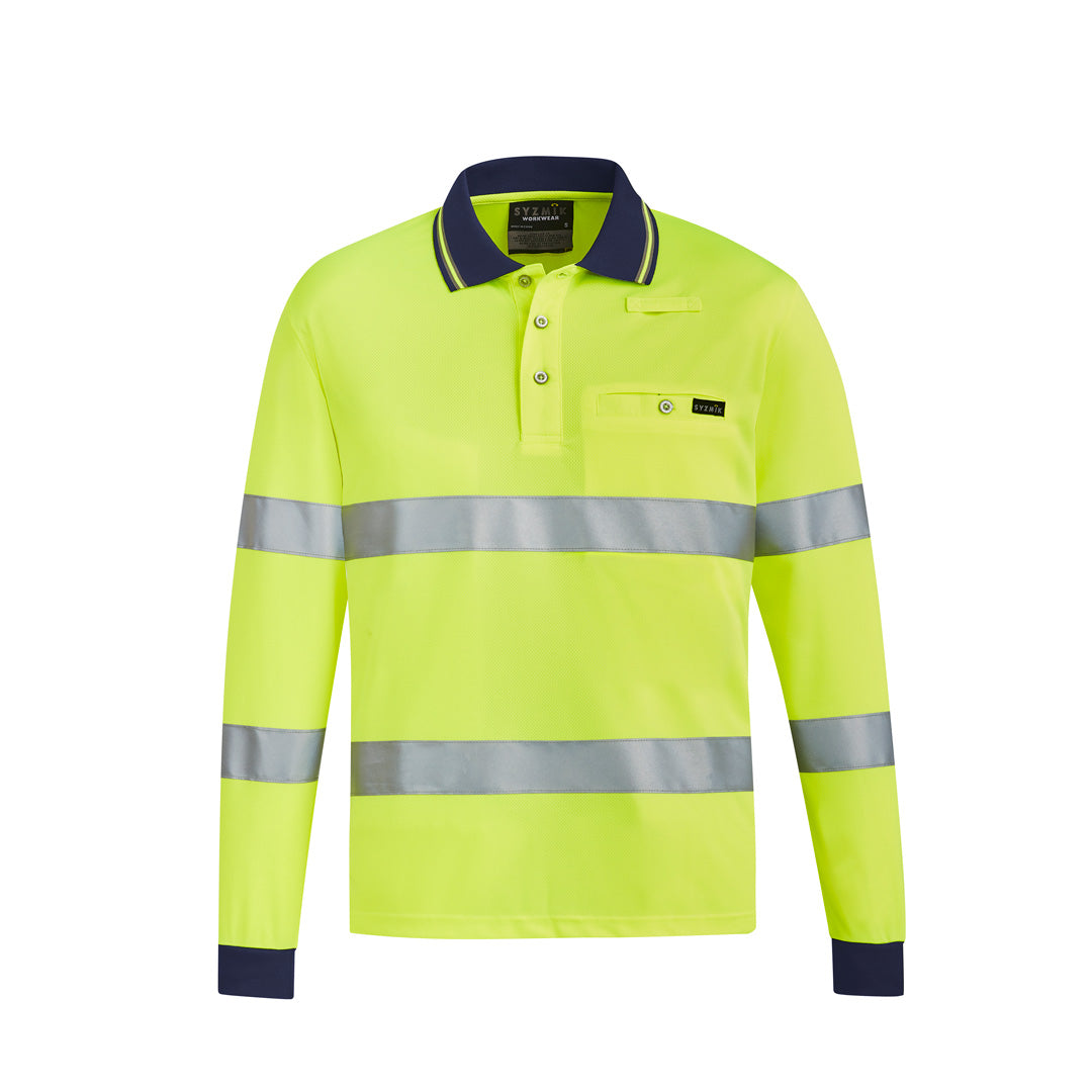 Syzmik The Rick Polo | Adults | Long Sleeve Yellow Work Safety Protective Gear