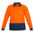 Syzmik The Comfort Back Polo | Mens | Long Sleeve Orange/Navy Shirts & Tops
