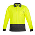 Syzmik The Comfort Back Polo | Mens | Long Sleeve Yellow/Charcoal Shirts & Tops