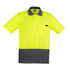 Syzmik The Comfort Back Polo | Mens | Short Sleeve Yellow/Charcoal Shirts & Tops