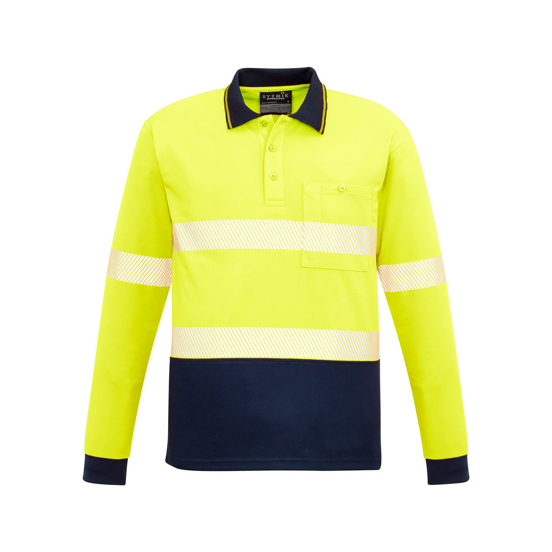 Syzmik The Jason Polo | Mens | Short & Long Sleeve Yellow/Navy Work Safety Protective Gear