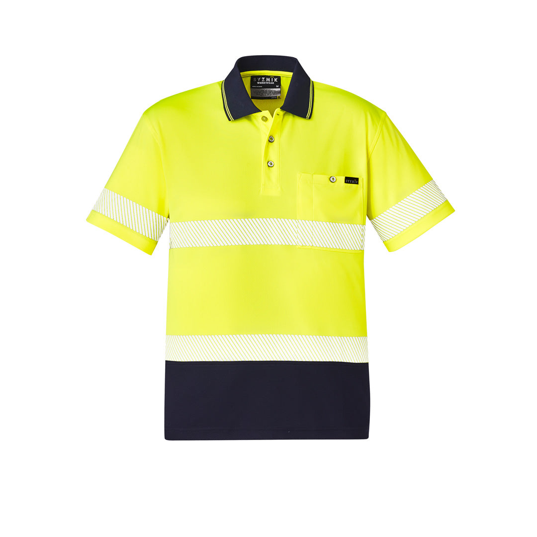 Syzmik The Jason Polo | Mens | Short & Long Sleeve Yellow/Navy Work Safety Protective Gear