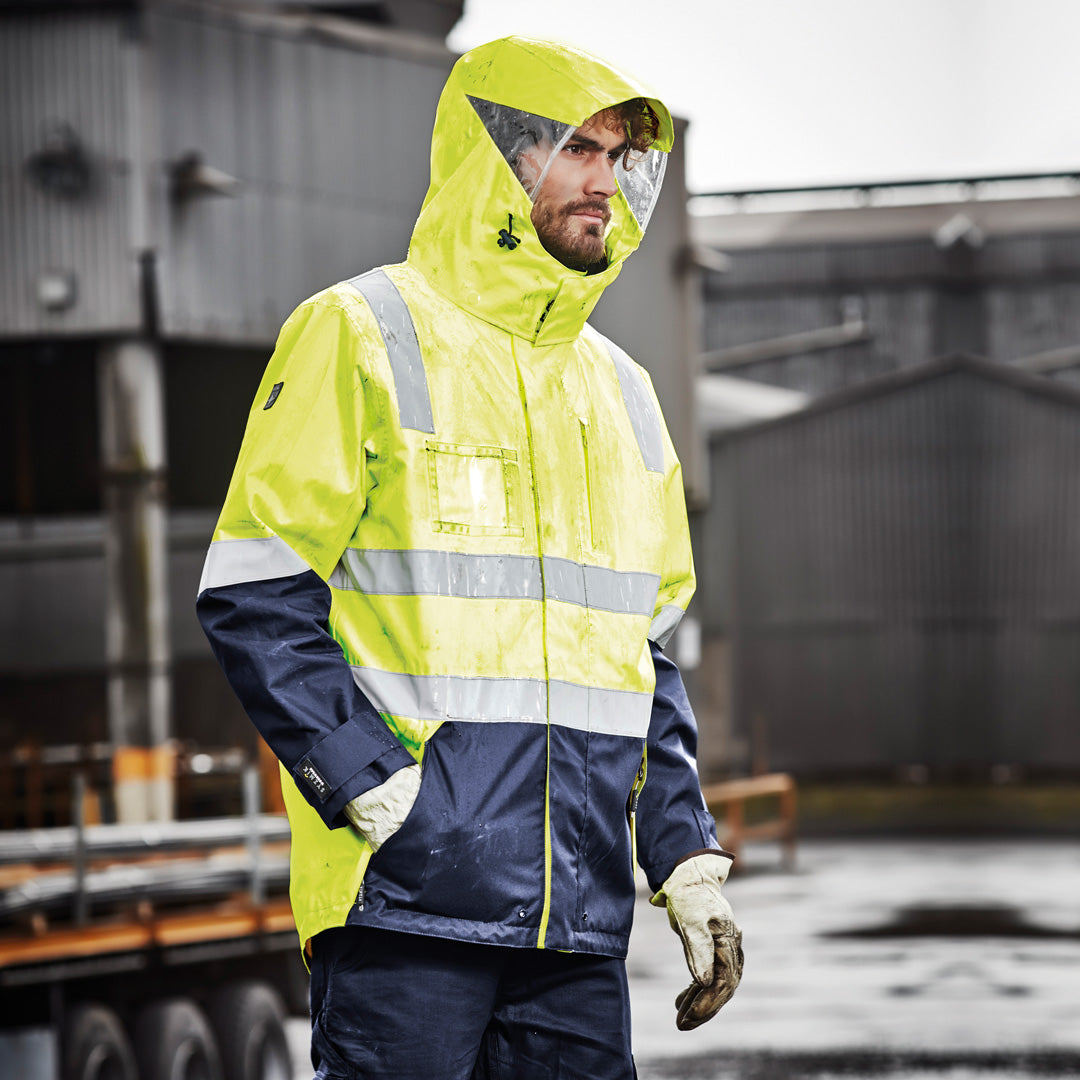 Syzmik The Bevan Jacket | Mens | Hi Vis Taped Work Safety Protective Gear